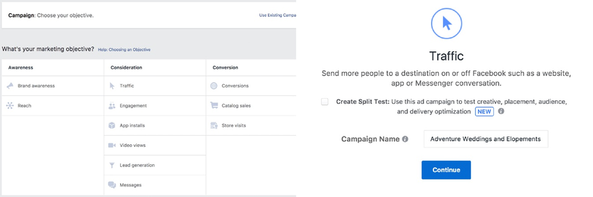 To run advertisements, you need to have a business page and define your advertising goals