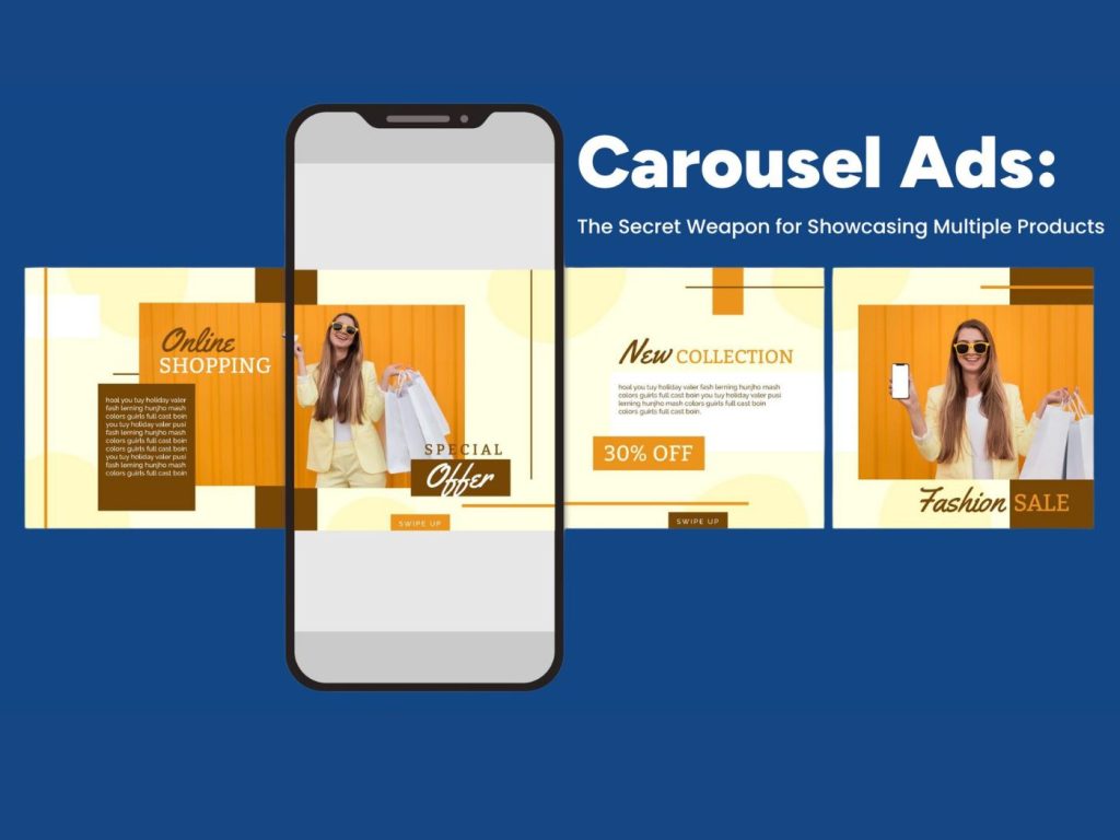 Utilizing carousel ads for diverse offerings to show your multiple services in one ad format